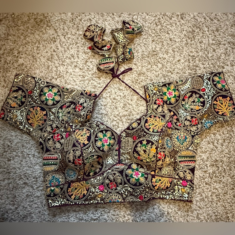 New Purple Saree Blouse - 36